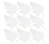 AMUSLESUR Ramo de Helechos Eternos Blancos para Decoración del Hogar, Material Sintético, Fácil Mantenimiento Marchitar, Adecuado para Oficina y Bodas