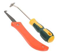 AMUSLESUR Raspador de Lechada y Cuchillo para Juntas de Baldosas Punzón de Tungsteno y Mango Antideslizante para Uso en Reformas de Azulejos 8.7 Pulgadas Color Aleatorio