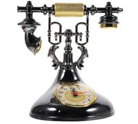 AMUSLESUR Reloj Sobremesa Vintage Teléfono Retro Decoración Elegante para Salón Mesa Dormitorio Color Aleatorio Color Aleatorio