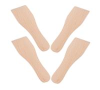 AMUSLESUR Set de 4 Espátulas de Madera Pequeñas para Cocinar y Hornear, Fácil de Limpiar, Adecuado para Pizza y Hamburguesas Cocina