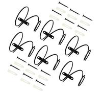 AMUSLESUR Soporte de Hierro en Espiral para Botellas de Vino, Botellero de Pared Negro, Estante Modular de 6 Piezas para Exhibir y Organizar Vinos en Hogar y Cocina