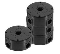 AMUSLESUR Soporte de Pared para Cable Cctv de Plástico Negro Diseño Flexible para Gestión de Cables, Caja de Cámara de Seguridad Adecuado para Oficinas y Exteriores