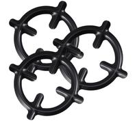 AMUSLESUR Soporte para Macetas de Estufa de Gas 3 Piezas Hierro Resistente Antideslizante para Placas de Cocina de Gas Rejillas Redondas para Fogones Pequeñas