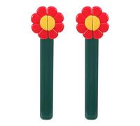 AMUSLESUR Soporte Plegable para Libros de Cocina y Lectura de Plástico Rojo Diseño Floral, Ligero y Práctico, Adecuado para Estudiantes y Chefs en Casa, Pack de 2 Piezas