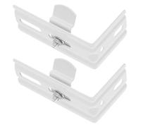 AMUSLESUR Soportes de Montaje Soporte Duradero Persianas Verticales para de Hierro Blanco, 2 Piezas y Compatible para Riel de Cortina en Interiores