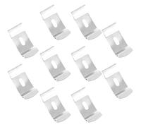 AMUSLESUR Soportes para Cortinas de Persianas Verticales, 10 Piezas de Metal Plateado, Soporte de Fijación Superior para Instalación de Riel de Techo, Accesorios para Montaje en Ventanas