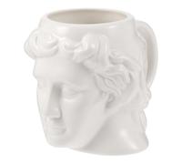 AMUSLESUR Taza de Cerámica Escultura de Cabeza de David, Superficie Lisa y Apertura Grande, para Uso Diario, Diseño Delicado y Estilo Chic