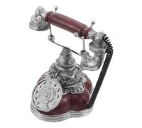 AMUSLESUR Teléfono Fijo Diseño Clásico Europeo Multifuncional de Resina Vintage para Decoración Versátil en Vitrinas y Oficinas