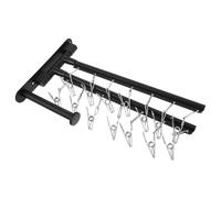 AMUSLESUR Tendedero de Ropa Plegable de Acero Inoxidable para Balcón con 2 Niveles, Brazos Giratorios 360° y Instalación sin Taladro, Adecuado para Apartamentos Pequeños