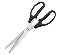 AMUSLESUR Tijeras de Cocina de Acero Inoxidable Negras Hojas Ultra Afiladas y Diseño Ergonómico para Cortar Carne y Mariscos Fácilmente Hogar