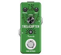 Amuzik Guitar Tremolo Effect Pedal of Classic Trelicopter Effects Pedals for Electric Guitar Effect True Bypass