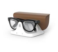 AMVR Base de carga magnética 2 en 1 compatible con Ray Ban Meta Wayfarer/Skyler/Headliner Smart Glasses Case Accesorios, cargador con indicador LED