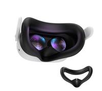 AMVR Funda de silicona compatible con accesorios Meta/Oculus Quest 3S (negro)