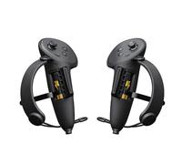 AMVR Funda extendida para empuñaduras de controlador compatible con accesorios Meta/Oculus Quest 3S/Quest 3, con cubierta de apertura de batería y protector de correas de nudillos