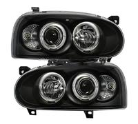 Amxaqjc Faros Delanteros Para VW Para Golf Para Mk3 1991 1992 1993 1994 1995 1996 1997 Faro Delantero Faro Parachoques Delantero Faro(1Pair Black)