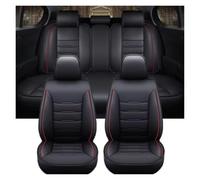 Amxaqjc Fundas Asientos Coche para Toyota para Auris | Para Avensis Para Crown Para 4Runner Para Harrier FJ Cubierta Asiento Coche Protector(A Black red 5 seats)