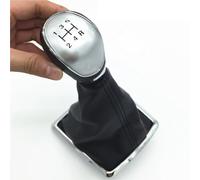 Amxaqjc Para Ford Para Focus 2 MK2 2005-2011 C-Max 2007-2010 Para Fiesta Para Kuga 2008-2012 Protectora Pomo Cambio Marchas Manual 5/6 Velocidades Pomos Palanca Coche(Combo Silver 5 Speed)
