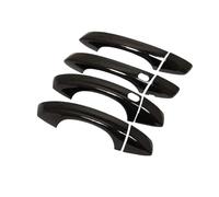 Amxaqjc Para SEAT Para Leon MK3 5F 2012-2019 ABS Coche Conjunto Molduras Fibra Carbono Pegatina Estilo Cubierta Manija Puerta Cromada Tiradores Exteriores Coche(B 2 Buttons)