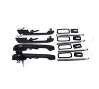 Amxaqjc Para VW Para Caddy I Para Derby Para Golf Para Jetta II Mk1 Mk2 Para Passat Para Scirocco Para Santana Para Polo Manija Puerta Exterior Negra Tiradores Exteriores Coche(4 Pcs Front Rear Kit)