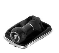 Amxaqjc Para VW Para Golf Para Bora Para Jetta MK4 1999-2004 Perilla Cambio Cubierta Antipolvo Manual 5/6 Velocidades Pomos Palanca Coche(Silver frame 5 speed)