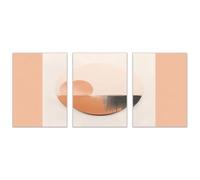 AMXBZC 3 Piezas moderna cuadros abstractos Paisaje natural Puesta de sol Salón Comedor póster de lienzo, impresión decoración nórdica arte de pared pintura（Naranja-50x70cmx3 Sin marco