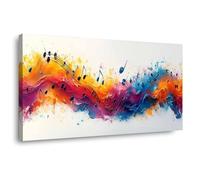 AMXBZC cuadros bohemios modernos Música Graffiti Abstracta Nórdico Minimalistas Plantas cuadros, Comedor Oficina Pasillo Cocina Y Baño（morado-50x100cm Enmarcado