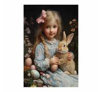 AMXBZC cuadros de animales para habitación infantil Conejo Guapa decoración para habitación de bebé, niño y niña, póster animales del bosque（Brown-50x70cm Sin marco