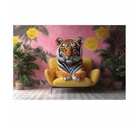 AMXBZC Cuadros Decoracion Salon Modernos Animales abstractos flores Arte Impresión Decoración -Dormitorios Comedor Oficina Pasillo Cocina Y Baño（Amarillo 8-30x40cm Sin marco