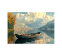 AMXBZC Laminas Cuadros de Salon para Dormitorio Paisaje arbóreo del lago de montaña Lienzos Decoración Pared Cuadro Habitacion Lago - Montaña - Paisaje - Campo（Amarillo-20x30cm Sin marco