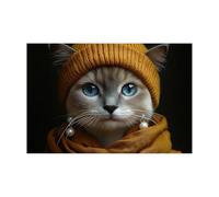 AMXBZC Laminas Decorativas animales safari africano Animales de invierno adorables Moderno Lienzo Pintura Imagen cuadros salon dormitorios baño decoración（Amarillo-20x30cm Sin marco