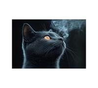 AMXBZC moderna cuadros abstractos Carteles divertidos de animales Salón Comedor póster de lienzo, impresión decoración nórdica arte de pared pintura（negro-20x30cm Sin marco