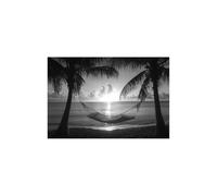 AMXBZC Plantas Flores Decoración Salón Cuadros Paisajes de playa y árboles Póster Vintage Láminas Hojas Verdes - Cuadro póster de pared para dormitorio（Negro-50x70cm Sin marco