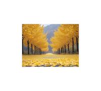 AMXBZC Plantas Flores Decoración Salón Cuadros Pintura mural del árbol dorado Póster Vintage Láminas Hojas Verdes - Cuadro póster de pared para dormitorio（Amarillo-30x40cm Sin marco