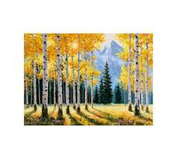 AMXBZC Salón Cuadros de Plantas Decoración Paisaje del Árbol Blanco de la Vida Póster Modernos Láminas Oficina - Cuadros bohemios de pared para dormitorio（Amarillo-50x70cm Sin marco