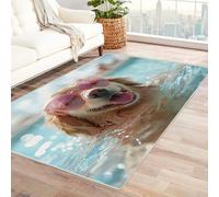 AMXBZC Vintage Alfombra Salon Lindo patrón de Animales de Verano Alfombra Grande Estilo Boho y Oriental Habitacion, Cocina, Comedor, Pasillo, Dormitorio, Salón（marrón-240x300cm