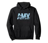 Amy Sea Waves - Nombre Personalizado Ocean Beach Art Sudadera con Capucha