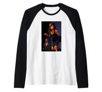 Amy Winehouse Live Glastonbury 2008 por Andy Willsher Camiseta Manga Raglan