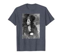 Amy Winehouse Vintage Tribute - Jazz Soul Music Presente Camiseta, Hombre, Azul Jaspeado, 4XL