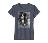 Amy Winehouse Vintage Tribute - Jazz Soul Music Presente Camiseta, Mujer, Azul Jaspeado, XXL