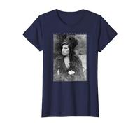 Amy Winehouse Vintage Tribute - Jazz Soul Music Presente Camiseta, Mujer, Azul Marino, S