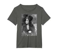 Amy Winehouse Vintage Tribute - Jazz Soul Music Presente Camiseta, Mujer Tallas Grandes, Asfalto, 1XL Grande