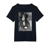 Amy Winehouse Vintage Tribute - Jazz Soul Music Presente Camiseta, Mujer Tallas Grandes, Negro, 1XL Grande