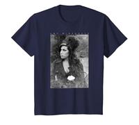 Amy Winehouse Vintage Tribute - Jazz Soul Music Presente Camiseta, Niños, Azul Marino, 10 años
