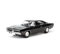 AMYALIN Coche Modelo 1:18 para Dodge para Charger R T 1969 Colección De Vehículos De Fundición A Presión Estáticos Colección(Negro)