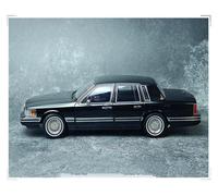 AMYALIN Coche Modelo 1:18 para Lincoln para Town Car Coche De Fundición A Presión Estático para Colecciones Colección(Negro)