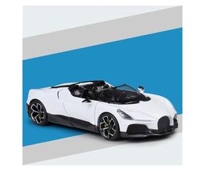 AMYALIN Coche Modelo 1:24 para Bugatti W16 para Mistral Adorno De Exhibición De Coche A Escala De Metal Fundido A Presión Colección(Blanco)