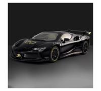 AMYALIN Coche Modelo 1:24 para Ferrari SF90 para XX Modelo De Coche De Aleación De Zinc Fundido A Presión Ideal para Coleccionar Y Decorar Colección(Negro)