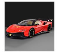 AMYALIN Coche Modelo 1:24 para Ferrari SF90 para XX Modelo De Coche De Aleación De Zinc Fundido A Presión Ideal para Coleccionar Y Decorar Colección(Rojo)