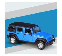 AMYALIN Coche Modelo 1:24 para Jeep para Wrangler para Unlimited 2015 Modelo De Coche De Aleación Fundida A Presión Colección(Azul)