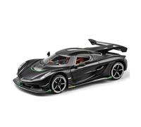 AMYALIN Coche Modelo 1:24 para Koenigsegg Colección De Modelos De Coches De Aleación De Metal Fundido A Presión Colección(Negro)